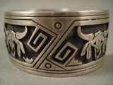 Museum Vintage Navajo Cowhead Native American Jewelry Silver Bracelet-Nativo Arts