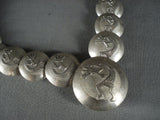 Museum Vintage Navajo 'Dancing Kokopelli' Native American Jewelry Silver Necklace-Nativo Arts