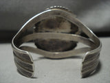 Museum Vintage Navajo 'Domed Green Turquoise' Native American Jewelry Silver Bracelet-Nativo Arts