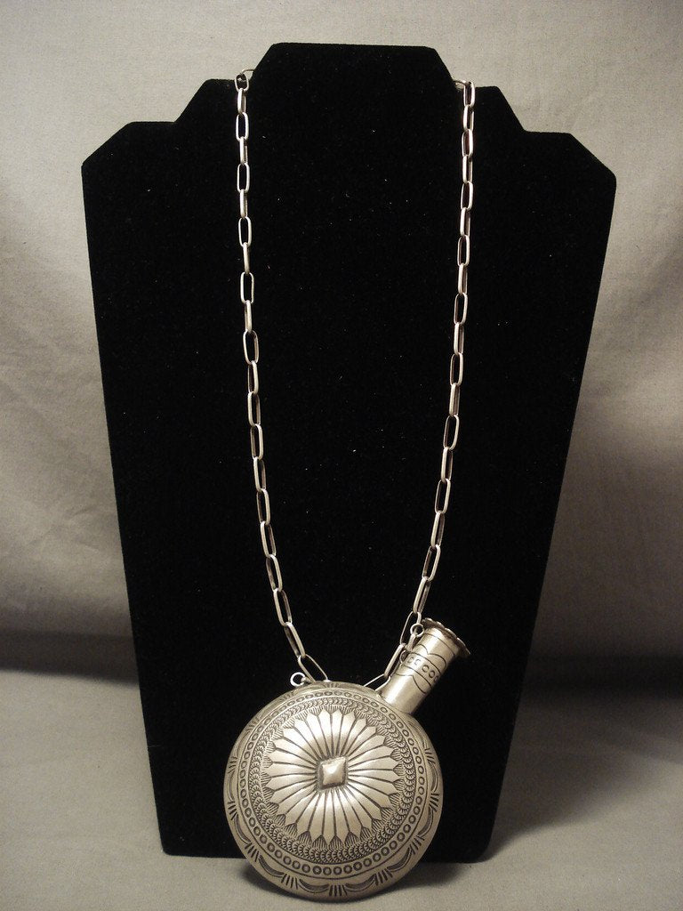 ネックレス・ペンダント Vintage Stamp Work Pendant (Navajo) Museum Vintage Navajo 'Extreme Stamp' Sterling Native American