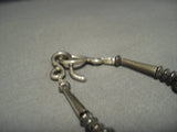 Museum Vintage Navajo Gaspeite Native American Jewelry Silver Sterling Necklace-Nativo Arts
