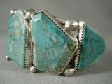 Museum Vintage Navajo Green Turquoise Native American Jewelry Silver Bracelet-Nativo Arts