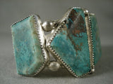 Museum Vintage Navajo Green Turquoise Native American Jewelry Silver Bracelet-Nativo Arts
