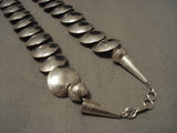 Museum Vintage Navajo Hand Tooled Tubule Sterling Native American Jewelry Silver Bead Necklace-Nativo Arts