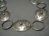 Museum Vintage Navajo Hand Wrought Native American Jewelry Silver Concho Necklace/ Belt Old-Nativo Arts