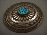 Museum Vintage Navajo Henry Morgan Turquoise Native American Jewelry Silver Buckle-Nativo Arts