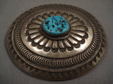 Museum Vintage Navajo Henry Morgan Turquoise Native American Jewelry Silver Buckle-Nativo Arts