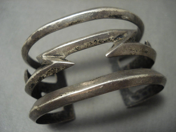 Museum Vintage Navajo 'Lightning Bolt' Native American Jewelry