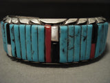 Museum Vintage Navajo 'Loloma Style' Turquoise Native American Jewelry Silver Bracelet-Nativo Arts