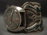 Museum Vintage Navajo Native American Jewelry jewelry Bracelet W/ High Quality Swiss Watch-Nativo Arts