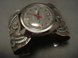 Museum Vintage Navajo Native American Jewelry jewelry Bracelet W/ High Quality Swiss Watch-Nativo Arts