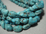 Museum Vintage Navajo Native American Jewelry jewelry Deep Blue Turquoise Heishi Necklace-Nativo Arts