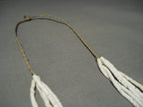 Museum Vintage Navajo Native American Jewelry jewelry Deep Blue Turquoise Heishi Necklace-Nativo Arts