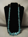 Museum Vintage Navajo Native American Jewelry jewelry 'Graduating Spider Turquoise' Heishi Necklace-Nativo Arts