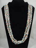 Museum Vintage Navajo Native American Jewelry jewelry 'Little Chunky' Turquoise Coral Necklace-Nativo Arts