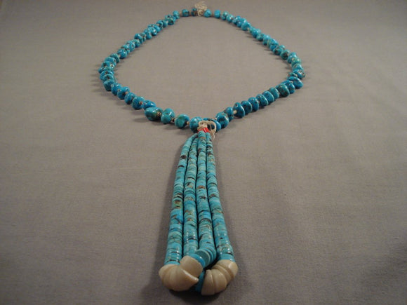Museum Vintage Navajo Native American Jewelry jewelry Old Kingman Turquoise Necklace Old-Nativo Arts