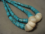 Museum Vintage Navajo Native American Jewelry jewelry/ Santo Domingo Early Turquoise Necklace Old-Nativo Arts