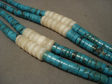 Museum Vintage Navajo Native American Jewelry jewelry/ Santo Domingo Early Turquoise Necklace Old-Nativo Arts