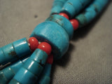 Museum Vintage Navajo Native American Jewelry jewelry/ Santo Domingo Early Turquoise Necklace Old-Nativo Arts