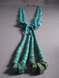 Museum Vintage Navajo Native American Jewelry jewelry/ Santo Domingo Royston Turquoise Turquoise Necklace Old-Nativo Arts