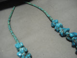 Museum Vintage Navajo Native American Jewelry jewelry/ Santo Domingo Turquoise Heishi Chunk' Jacla Necklace Old-Nativo Arts