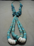 Museum Vintage Navajo Native American Jewelry jewelry/ Santo Domingo Turquoise Heishi Chunk' Jacla Necklace Old-Nativo Arts