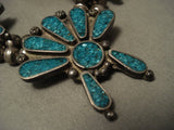 Museum Vintage Navajo Native American Jewelry jewelry/ Zuni 'Cheif Kachina' Turquoise Squash Blossom Necklace-Nativo Arts
