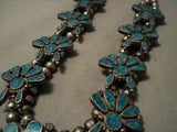 Museum Vintage Navajo Native American Jewelry jewelry/ Zuni 'Cheif Kachina' Turquoise Squash Blossom Necklace-Nativo Arts