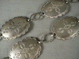 Museum Vintage Navajo Native American Jewelry Silver Concho Necklace-Nativo Arts