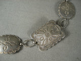 Museum Vintage Navajo Native American Jewelry Silver Concho Necklace-Nativo Arts