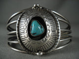 Museum Vintage Navajo 'Native American Jewelry Silver Shield' Turquoise Bracelet Old-Nativo Arts