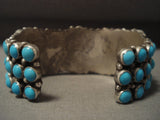 Museum Vintage Navajo 'Natural Turquoise Galore' Native American Jewelry Silver Bracelet-Nativo Arts