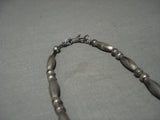 Museum Vintage Navajo Old Blue Gem Turquoise Native American Jewelry Silver Necklace-Nativo Arts