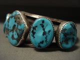 Museum Vintage Navajo Persin Turquoise Native American Jewelry Silver Bracelet-Nativo Arts