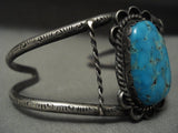 Museum Vintage Navajo Persin Turquoise Native American Jewelry Silver Bracelet Old-Nativo Arts