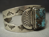Museum Vintage Navajo Persin Turquoise Sterling Native American Jewelry Silver Bracelet-Nativo Arts