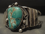 Museum Vintage Navajo Possible Damale Turquoise Native American Jewelry Silver Bracelet-Nativo Arts