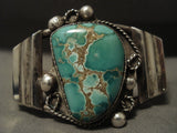 Museum Vintage Navajo Possible Damale Turquoise Native American Jewelry Silver Bracelet-Nativo Arts