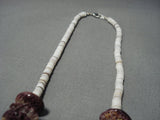 Museum Vintage Navajo Purple Shell White Heishi Native American Jewelry Necklace Old-Nativo Arts
