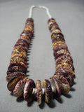Museum Vintage Navajo Purple Shell White Heishi Native American Jewelry Necklace Old-Nativo Arts