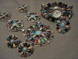 MUSEUM VINTAGE NAVAJO ""RAINBOW LOVE"" COMMUNITY NECKLACE BRACELET RING SET-Nativo Arts