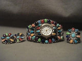 MUSEUM VINTAGE NAVAJO ""RAINBOW LOVE"" COMMUNITY NECKLACE BRACELET RING SET-Nativo Arts