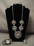 MUSEUM VINTAGE NAVAJO ""RAINBOW LOVE"" COMMUNITY NECKLACE BRACELET RING SET-Nativo Arts