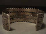 Museum Vintage Navajo 'Rectangled Turquoise' Native American Jewelry Silver Bracelet-Nativo Arts