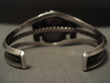 Museum Vintage Navajo Red Mountain Turquoise Native American Jewelry Silver Coiled Bracelet-Nativo Arts
