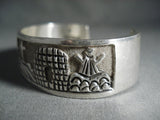 Museum Vintage Navajo Sorrowful Mystery Native American Jewelry Silver Sterling Christian Bracelet-Nativo Arts