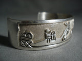 Museum Vintage Navajo Sorrowful Mystery Native American Jewelry Silver Sterling Christian Bracelet-Nativo Arts