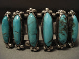 Museum Vintage Navajo Spider Turquoise Native American Jewelry Silver Bracelet-Nativo Arts