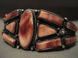 Museum Vintage Navajo Spiny Oyster Native American Jewelry Silver Bracelet-Nativo Arts