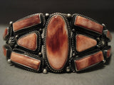 Museum Vintage Navajo Spiny Oyster Native American Jewelry Silver Bracelet-Nativo Arts